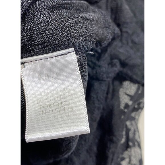 Hers & Mine Black Lace Kimono Long Cardigan Size M/L Sheer Mesh Grunge Gothic - Picture 15 of 15